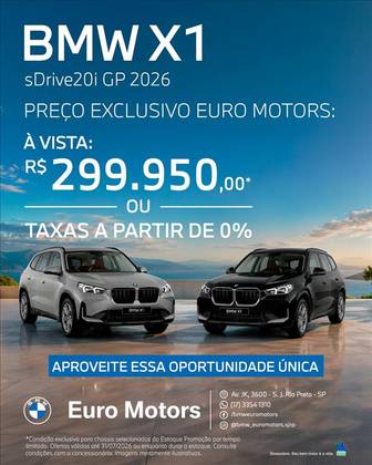 BMW X1 2.0 16V TURBO GASOLINA SDRIVE20I GP STEPTRONIC